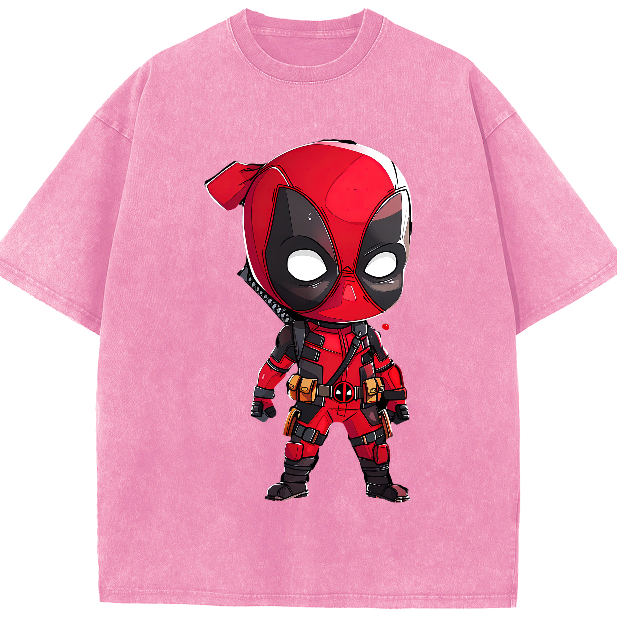 （画像用） Deadpool デッドプール 綿100% ヴィンテージ風 半袖Tシャツ（フロントプリント）
